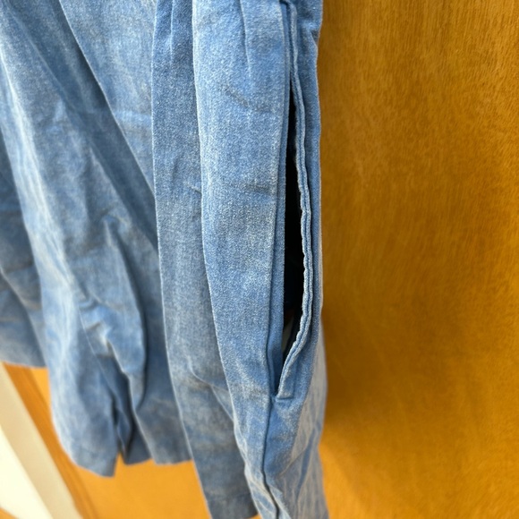 New Oddi Mineral Wash Puffed Sleeves Romper in Denim Sz 2X - Picture 8 of 11
